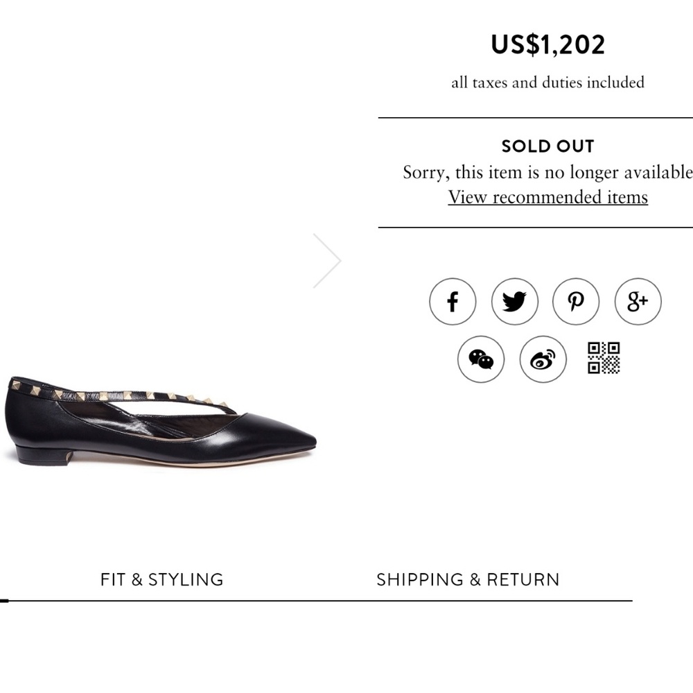 SALE!🎀Valentino🎀Rockstud D'Orsay Ballerina Flats - Picture 7 of 8